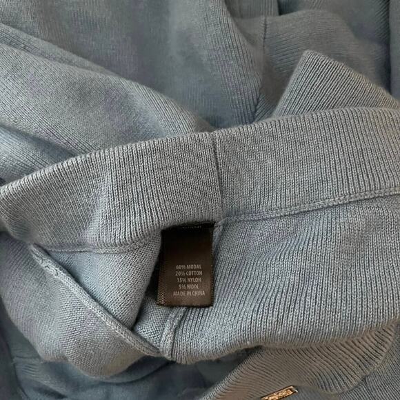 St. John Modal Cotton Wool Lounge Pant Soft Blue XL Warm Wide Leg - Picture 8 of 8